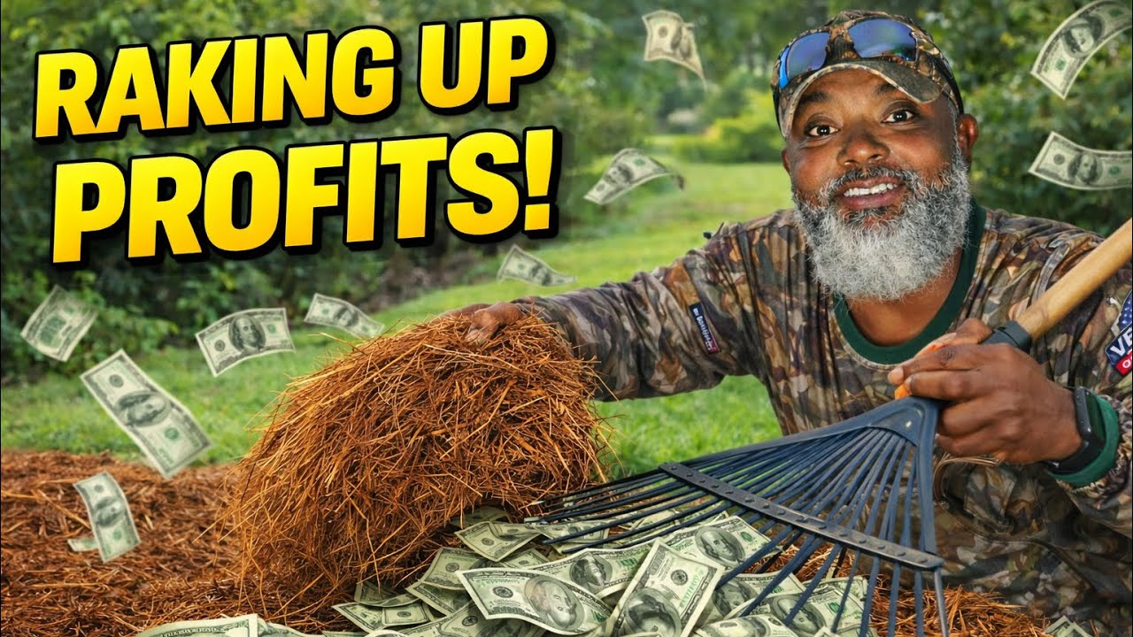 Моя весенняя стратегия получения прибыли: обрезка кустарников и посадка свежей сосновой хвои 🚜