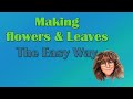 ( 1078 ) Making leaves and flowers for my next canvas ( airdry clay )