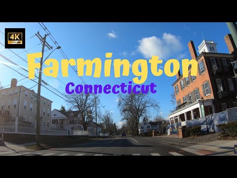 Farmington Ct.  [ drive thru ]  4K Travel Video