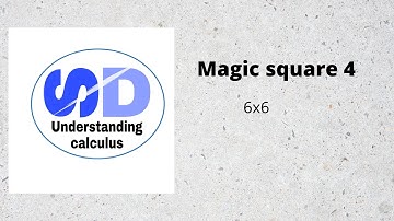Magic square 6x6