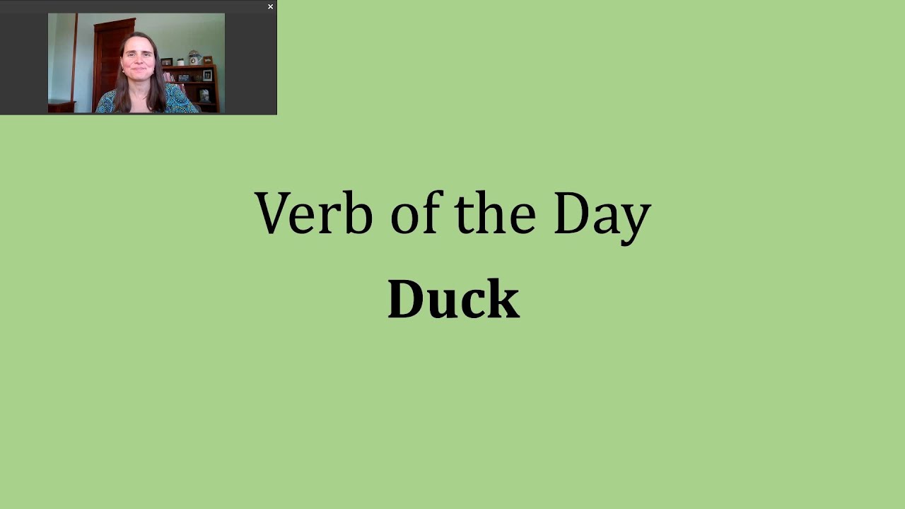 Verb of the Day Duck YouTube