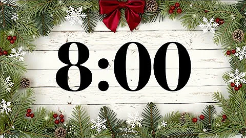 8 Minute Christmas Countdown Timer 🎄 Peaceful Piano Music | Holiday Focus, Read, Study, & Homework