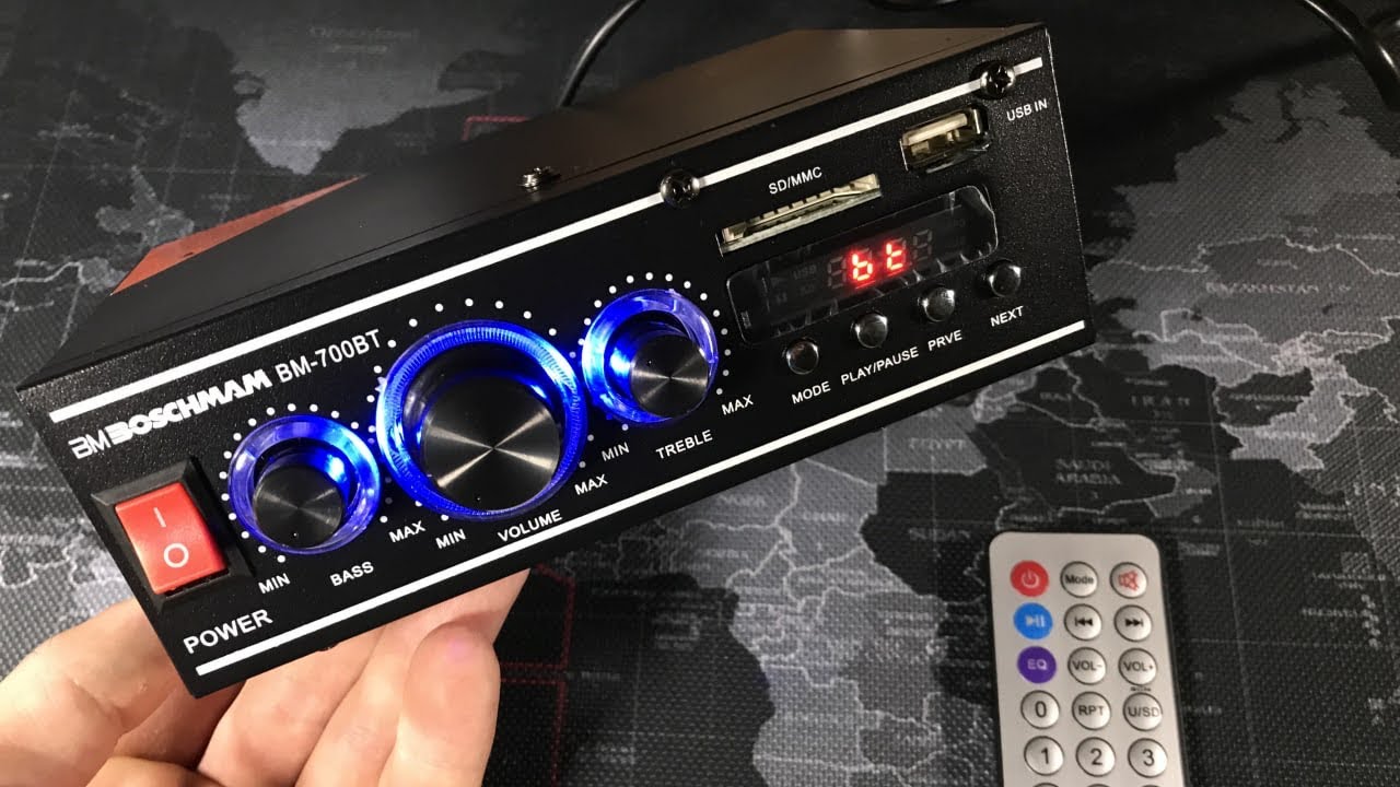 Усилитель Звука  2х канальный  BM AUDIO ВМ 700ВТ Блютуз 600W