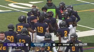 #NECFB - Merrimack holds off Stonehill, 45-34, for homecoming victory