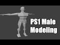 Blender 3D | PS1 Style Male Character Modeling Timelapse