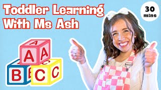 Toddler Learning with Ms Ash | Learn Numbers & ABC's | Kids Songs | Educational Videos for Kids