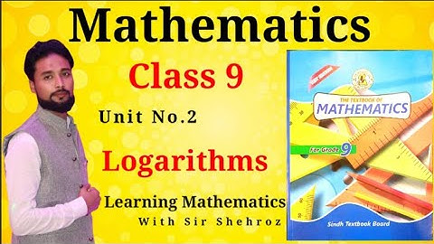 Logarithms | Exercise 2.6 | Class 9 STTB  Jamshoro | New Edition |