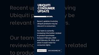 Ubiquiti Consumer Update
