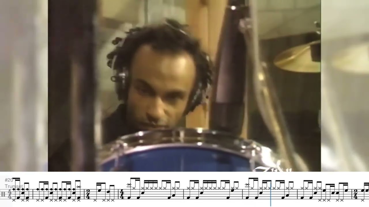 Manu Katché, drum transcription, Zildjian- studio grooves (1992)