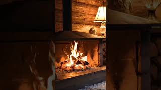 Peaceful Rainy Night Cabin Ambience | Fireplace Sounds for Sleep &amp; Study #rainsounds#cozycabin#asmr