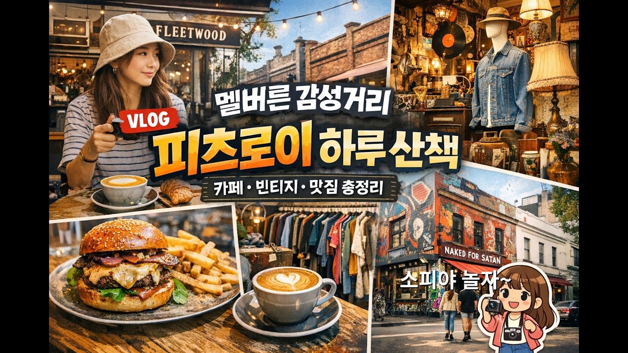 멜버른 감성거리 피츠로이 하루 산책 - 카페, 빈티지, 맛집 총정리
