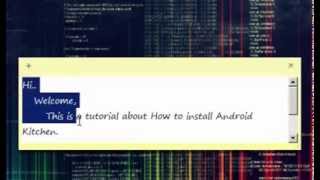 How to Install Android Kitchen Tutorial