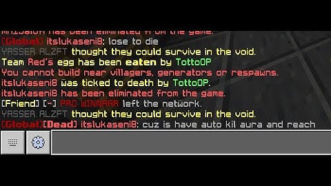 Hacker Report Guilty KillAura Reach AutoClic EggWars Solo Golf CubeCraft Minecraft Bedrock TottoOP