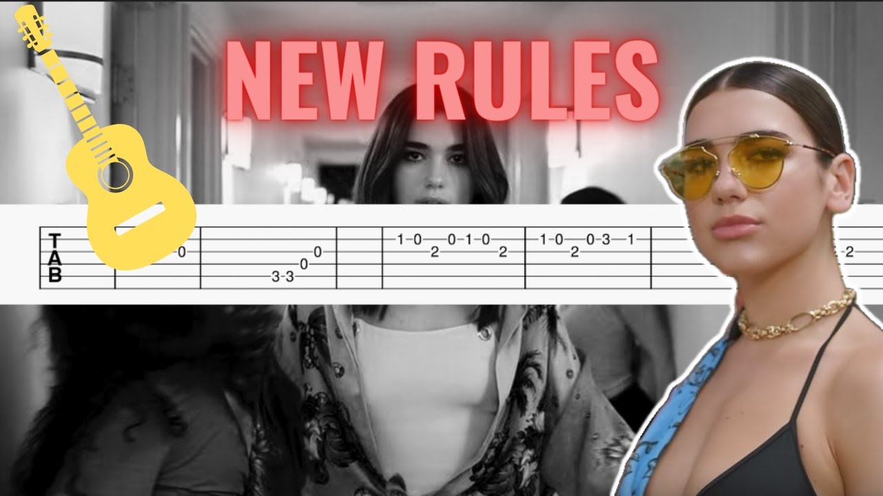 Dua Lipa - New Rules I Easy Guitar Tab/Tutorial