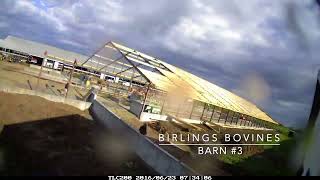 Construction time laps of a freestall dairy barn