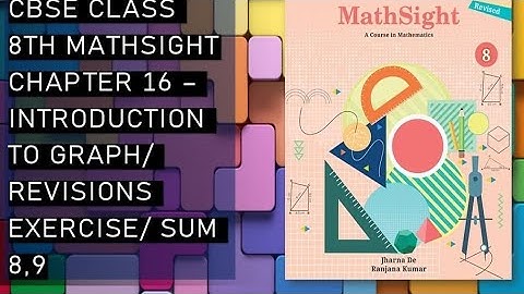 CBSE/Class 8th/Mathsight/Chapter 16 - Introduction to Graph/ Revision Exercise /Sum 8,9