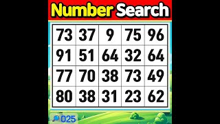 NumberSearch. Challenge the limits of concentration. 【Memory | Concentration | Brain training】 #025 screenshot 3