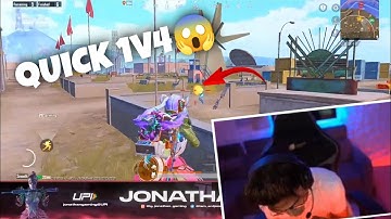 JONATHAN GAMING QUICK 1V3 CLUTCH TEAMMATE SHOCKED 😲! HACKER OR WOTT 😱!#SHORTS #JONATHANGAMING