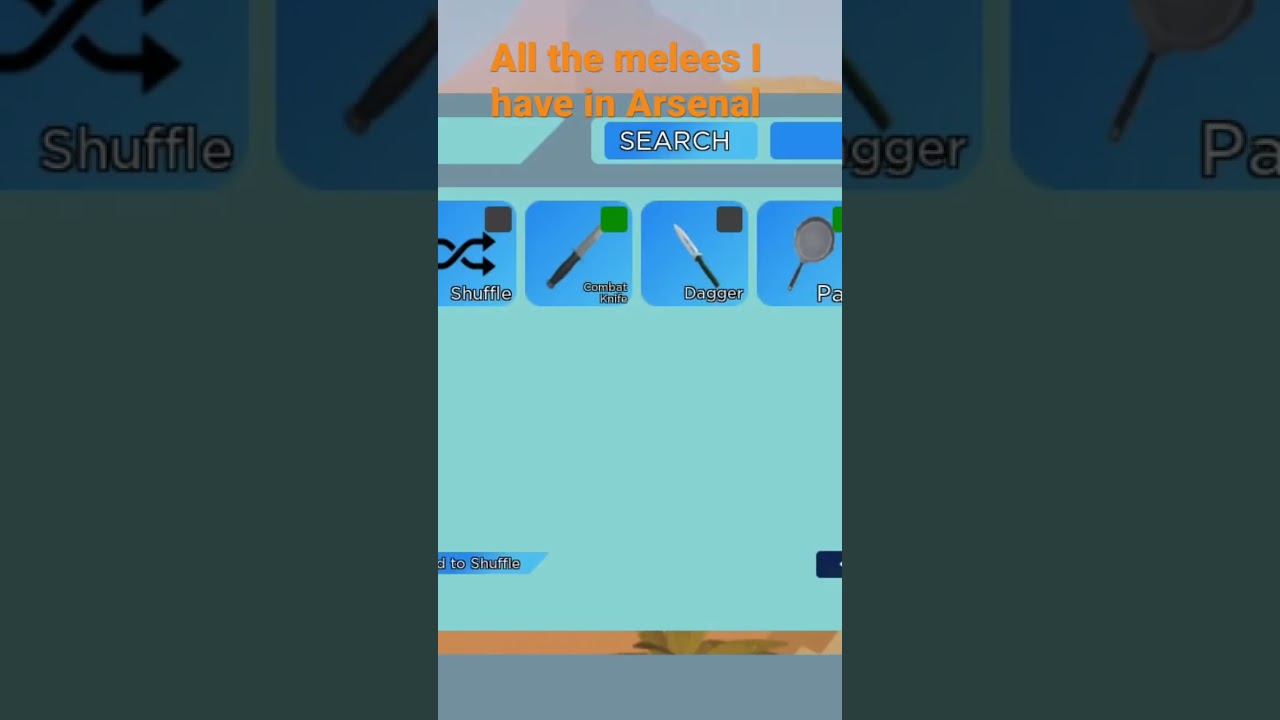 All the melees I have in Arsenal | Roblox