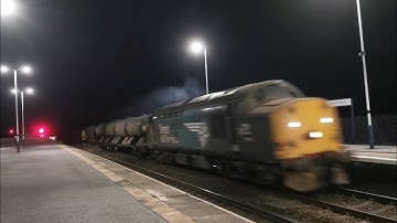 Class 37s and class 66s pass Church Fenton with RHTT (4/11/22)