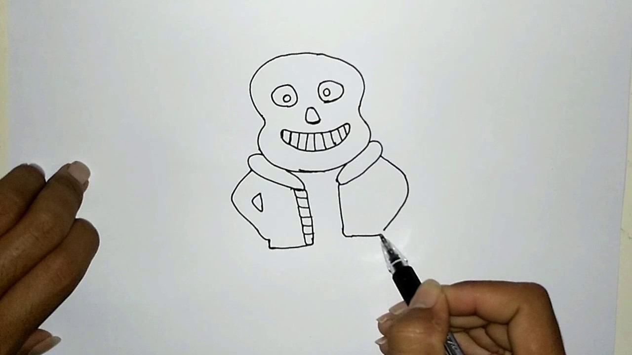 How to Draw Sans From Undertale Step by Step - YouTube