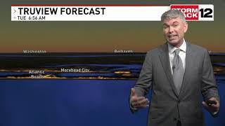 Les Still is tracking a sunny but cool start to the week. Cold start to Easter Weekend