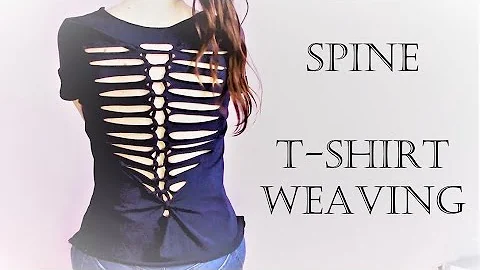 T-shirt Weaving: Spine Pattern DIY T-shirt Cutting...