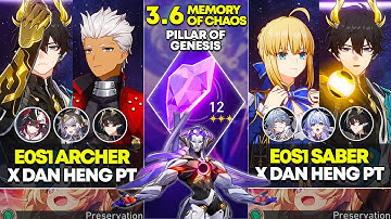 E0S1 Archer x Dan Heng PT & E0S1 Saber x Dan Heng PT | Memory of Chaos 12 | Honkai Star Rail 3.6