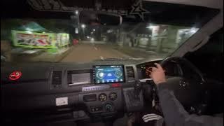 POV Driving Hiace 2018 di Malam Hari