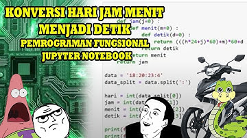 KONVERSI MINGGU HARI JAM MENJADI MENIT | PEMROGRAMAN FUNGSIONAL | JUPYTER NOTEBOOK