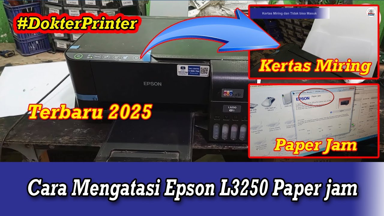 Tutorial Cara Mengatasi Epson L3250 Paper Jam, Terbukti Berhasil! - YouTube