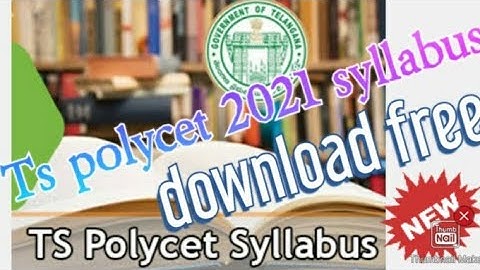 TS polycet 2021 syllabus FREE Download