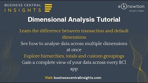 Dimensional Analysis Tutorial