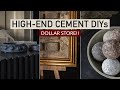 Dollar tree highend diy concrete decor rustic bowl textured art cement orbs