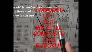 Sudoku “not so smooth sailing” but got it done.