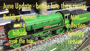 OO Layout Project (Part 20) June Update.   Building hill/tunnels + mini collection running session