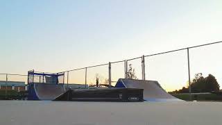 My First Frontside Smith Grind on a Box!