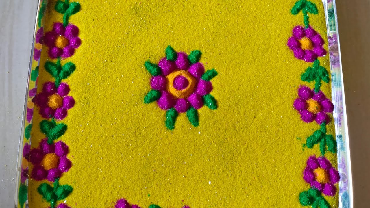 water rangoli designrangoli in plateattractive color rangoliPurnis