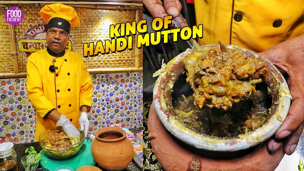 World Famous Old Champaran Ahuna Mutton Handi - Sabse Alag | Parna Street Food | Food Fatafat