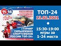 ТОП-24 до 19 лет. 13.02.2021 (15:30-19:30). Игры за места 1-24.