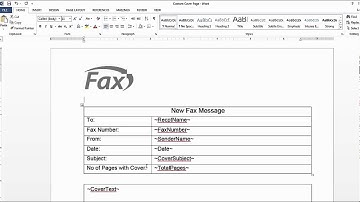 Creating a Custom Cover Page | Concord Fax