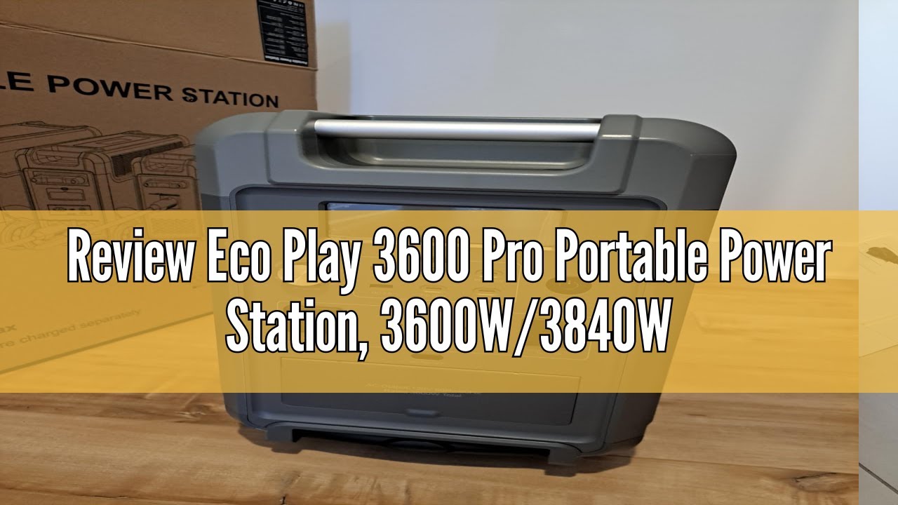 Review Eco Play 3600 Pro Portable Power Station, 3600W/3840Wh