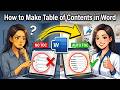 How to Make Table of Contents in Word