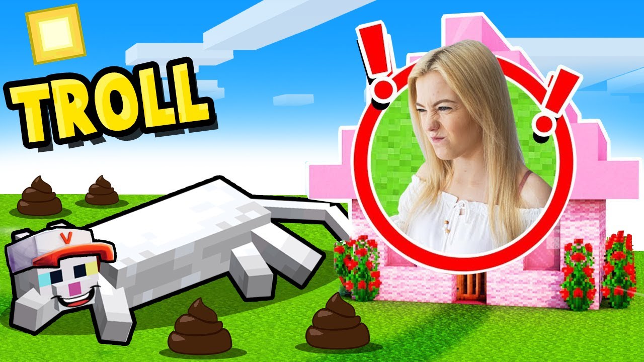 TROLLUJĘ MOJĄ DZIEWCZYNĘ PRZEBRANY ZA KOTKA w Minecraft! | Vito i Bella