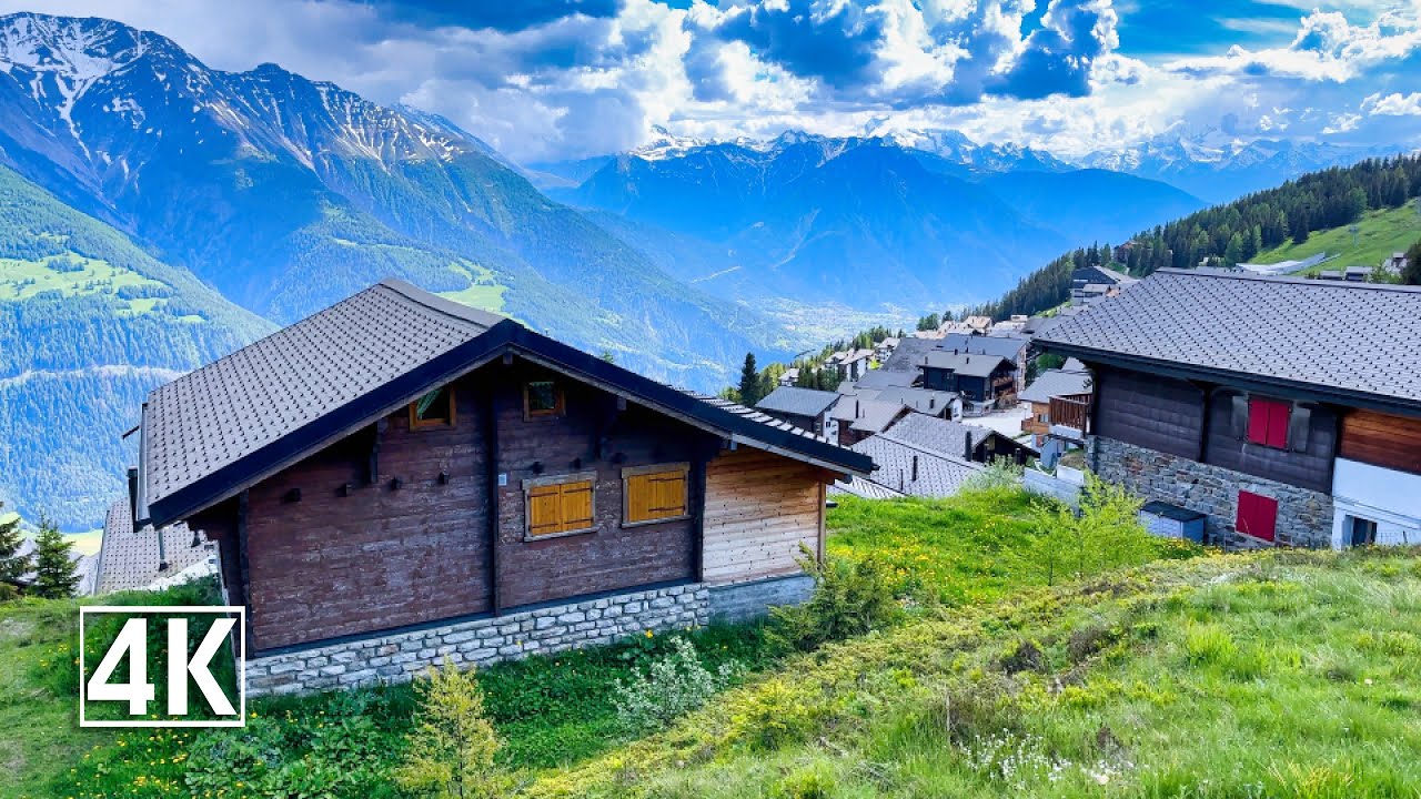 Bettmeralp Switzerland 🇨🇭 picturesque village in the Alps on the ...