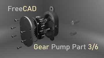 FreeCAD Tutorial Part 3/6 | Design Shafts of Gear Pump in PartDesign Workbench