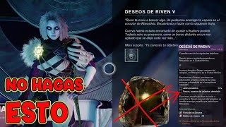 GUIA EFICAZ semana 5 deseos de RIVEN. GUIA Y CONSEJOS. destiny