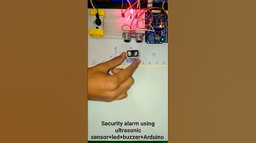 security alarm using LED+buzzer+ultrasonic sensor+Arduino UNO #projectzomboid #trending