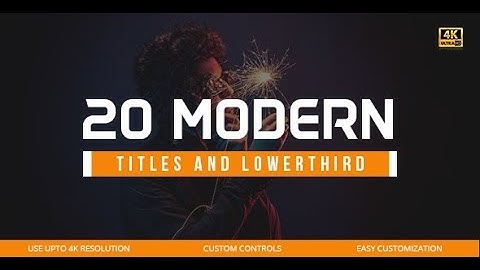 20 Modern Titles and Lowerthird | After Effects Template | Video Displays