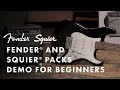 Fender and Squier Packs Demo For Beginners | Fender